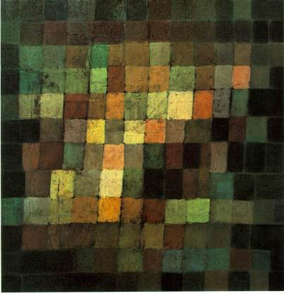 Paul Klee - Ancient Sound,-Abstract on Black - 1925